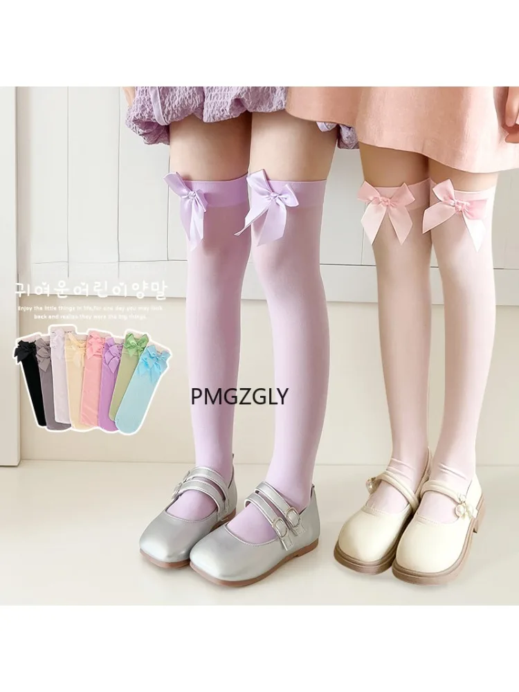 Thigh High Sock Stay Up - Kız Çorapları * Pembe Fiyonk Diz