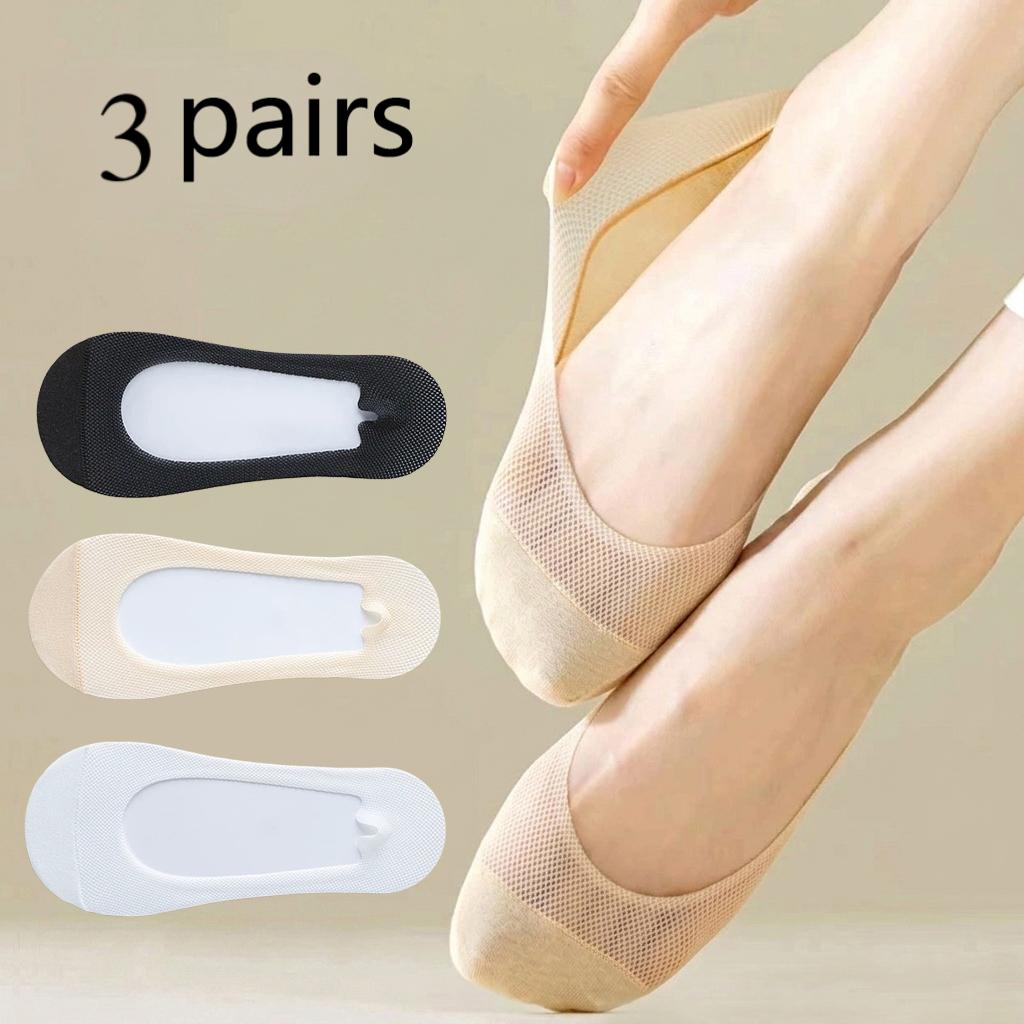 Invisibility Sock Loafer - 3 çift, kadın görünmez no show