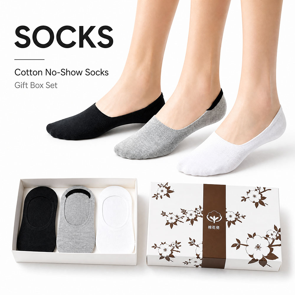 Invisibility Sock Loafer - 6 Çift Unisex Pamuklu Görünmez Babet
