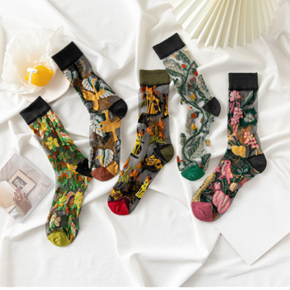 Invisibility Sock Loafer - Kadın Dantel çiçek kısa çorap ince