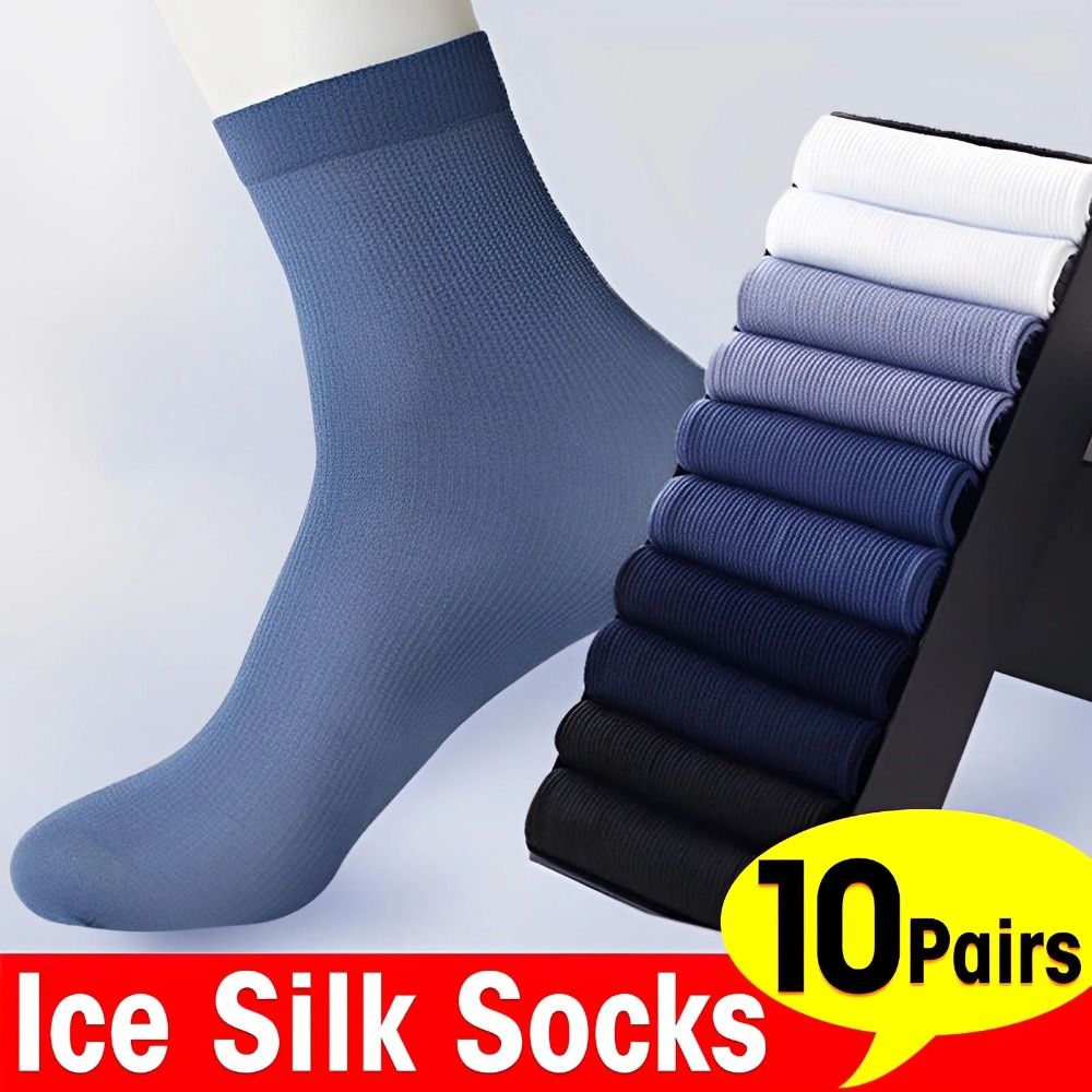 Silk Sock Bamboo - 10 çift Yeni Nefes Alabilen Erkek