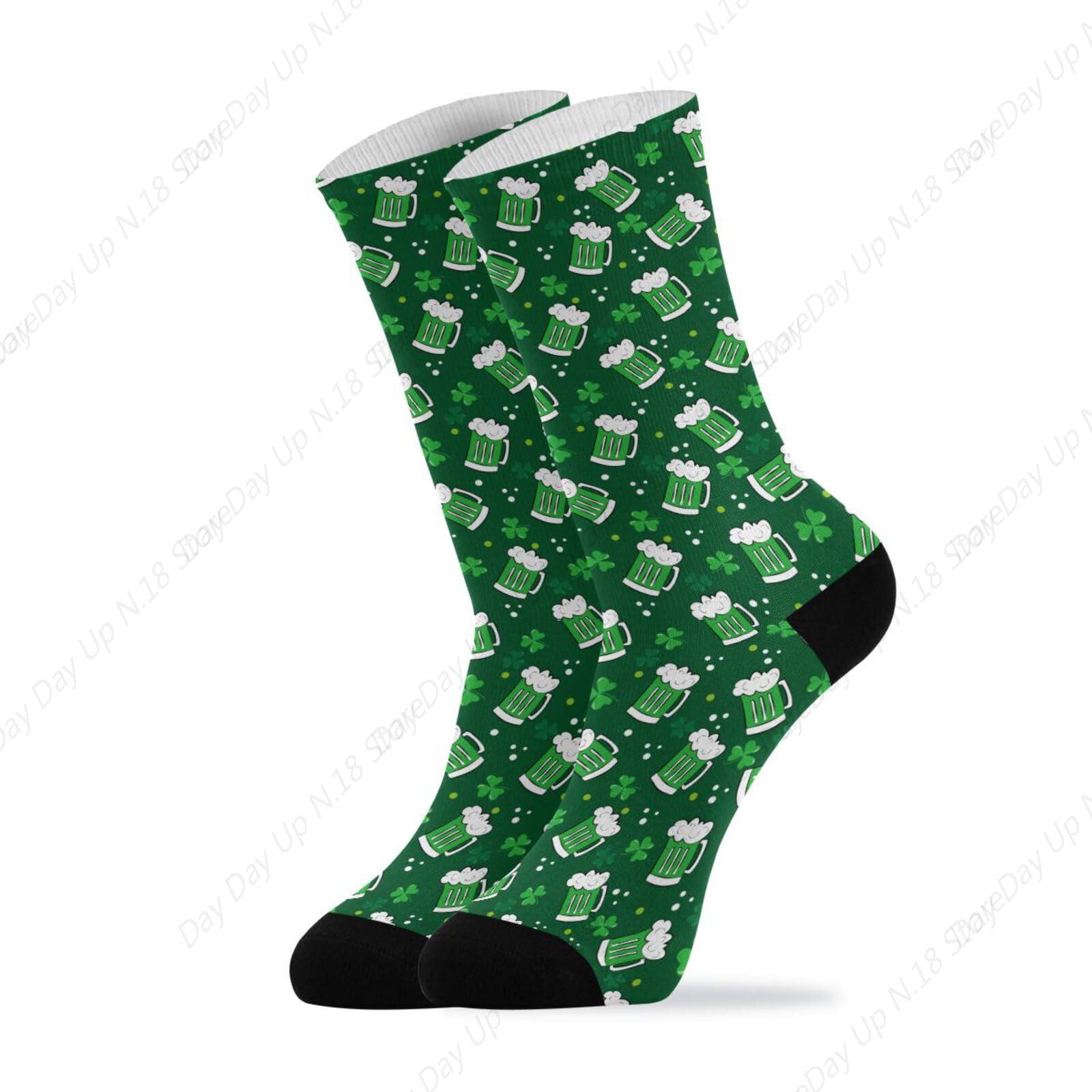 Cotton Crew Sock Pack - Yeşil Yonca Yaprağı Bira Aziz Patrick