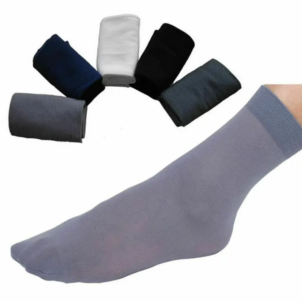 Silk Sock Bamboo - 10pairs erkekler buz ipek çorap yaz