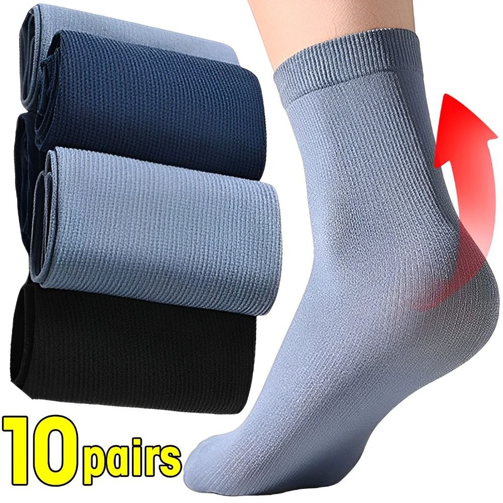 Silk Sock Bamboo - 10 çift rahat nefes alabilen erkekler
