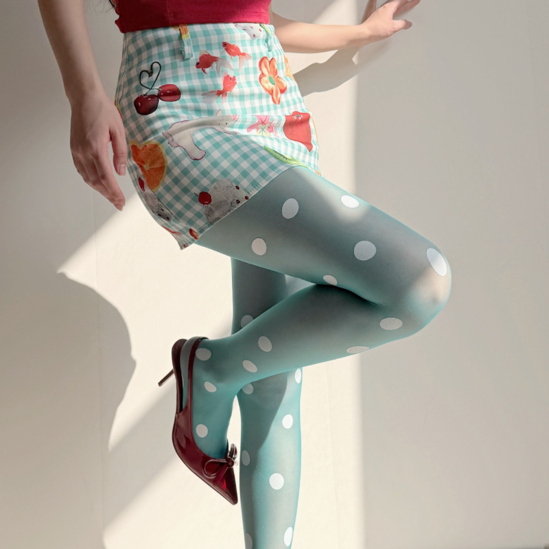 Tights Pantyhose Sheer - Kadınlar için Retro Puantiyeli Şeffaf Tayt