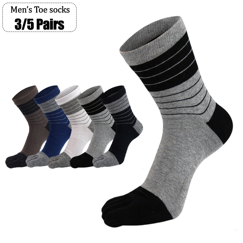 Toe Sock Split - 3/5 Çift Erkek Beş Parmaklı Çoraplar