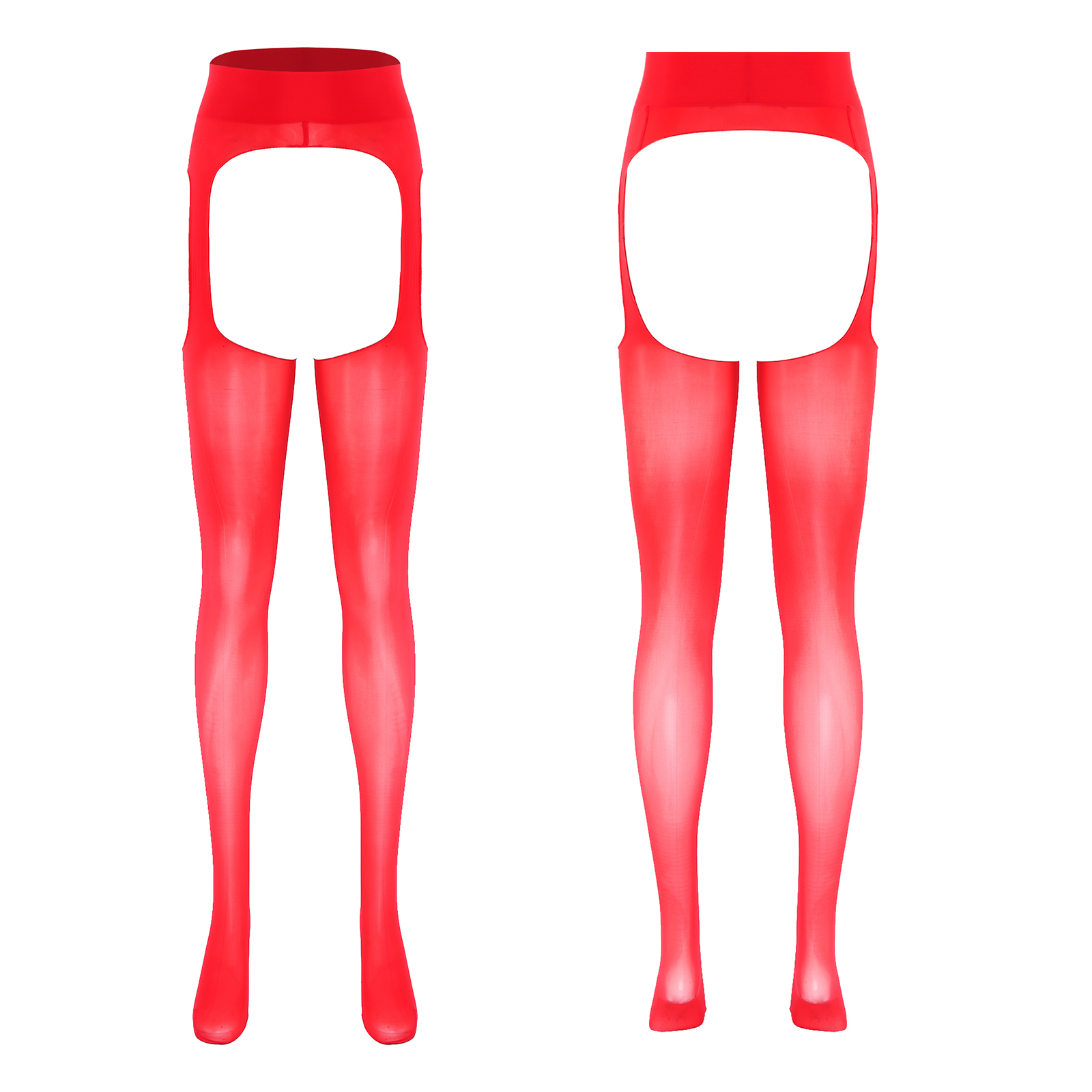 Tights Pantyhose Sheer - Kadınlar Seksi Açık Kasık Parlak Şeffaf