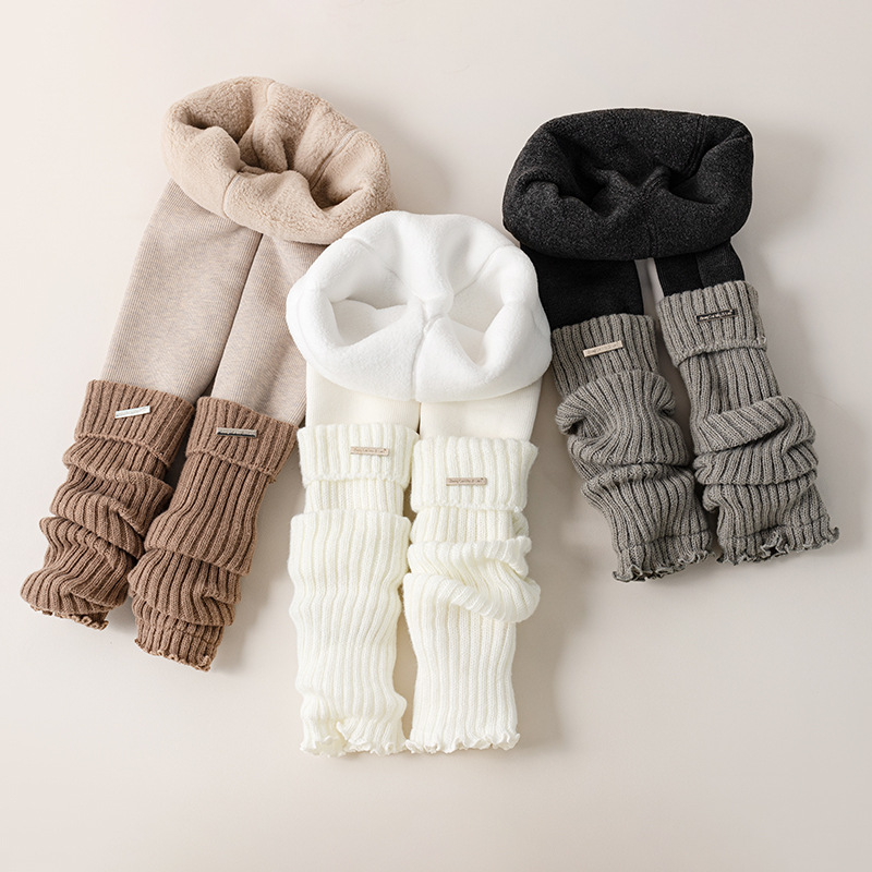 Boot Sock Slouchy - Çocuklar Termal Kalınlaşmış Tayt Kızlar Örme