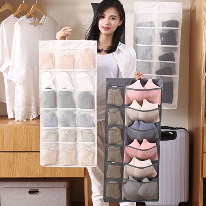 Sock Organizer Tray - Duvara Asılan Kumaş İç Çamaşırı Çorap