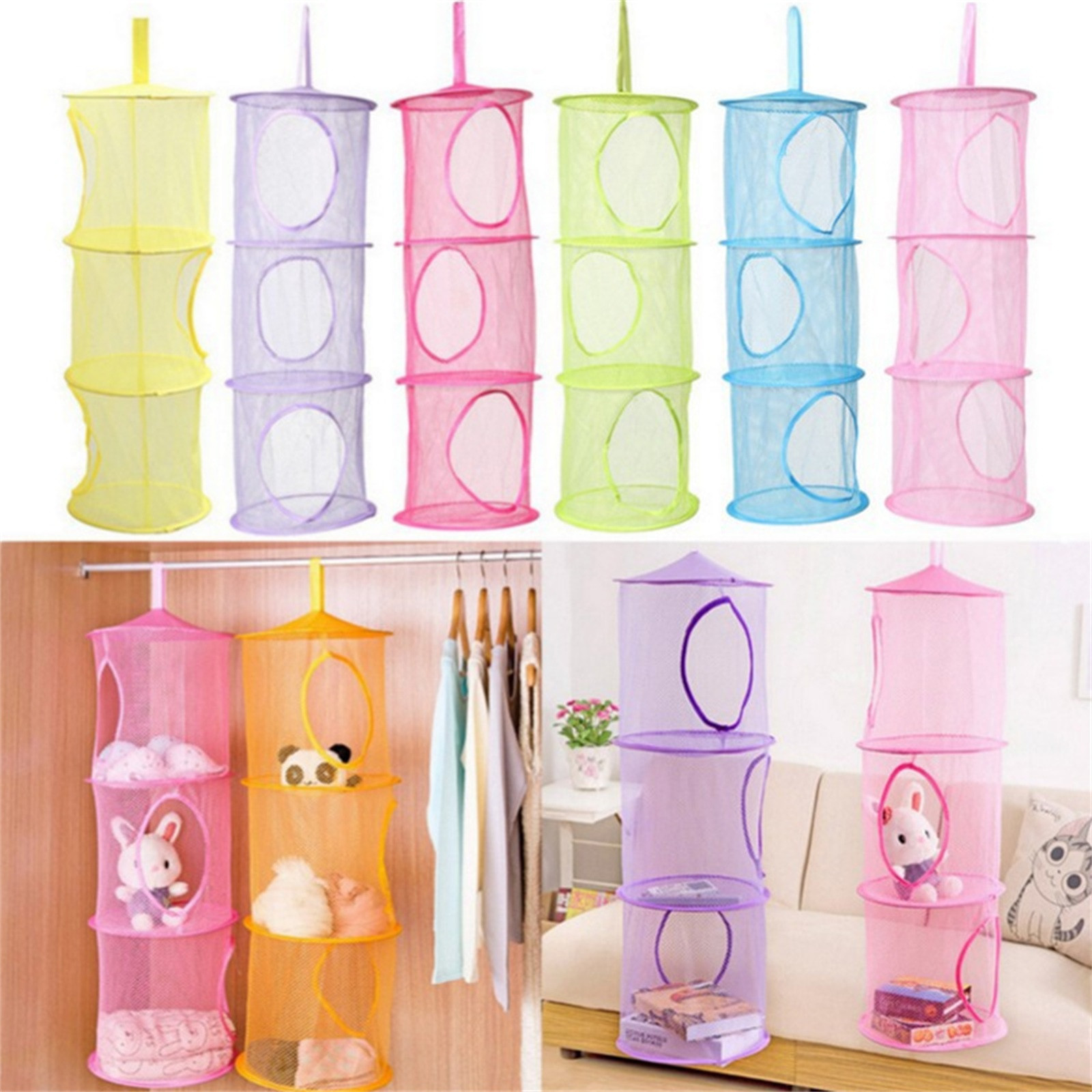 Sock Organizer Tray - Asılı Örgü Doldurulmuş Hayvan Depolama Hamak