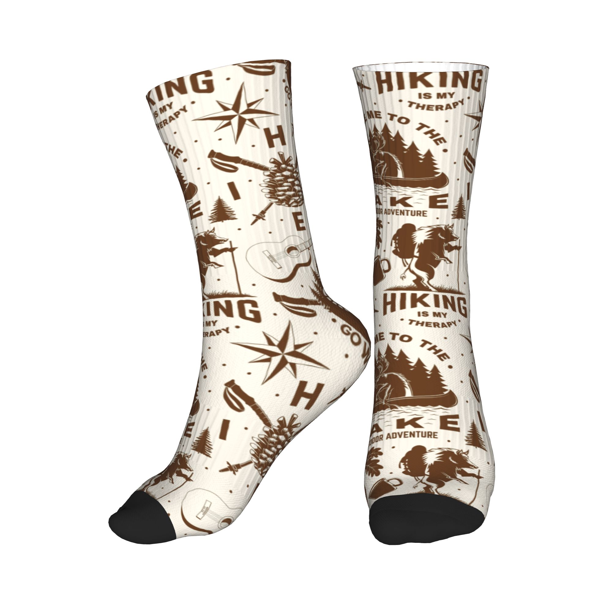 Dress Sock Men - Yenilikçi Erkek Vintage Lake Hike Wildlife