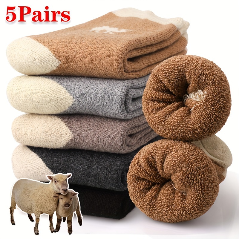 Thermal Sock Winter - 5 çift termal kış çorapları kalınlaşmış