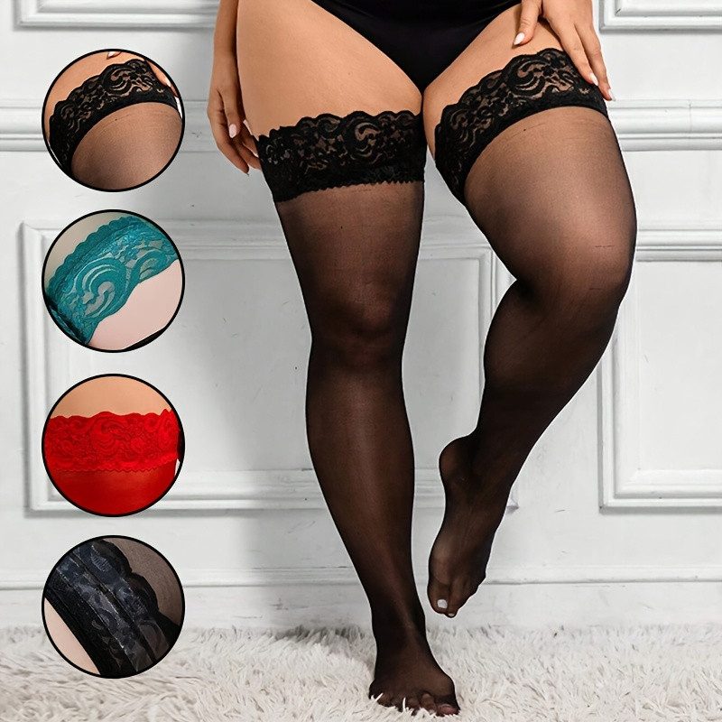 Thigh High Sock Stay Up - Artı Boyutu Kadın Uyluk Yüksek Çorap
