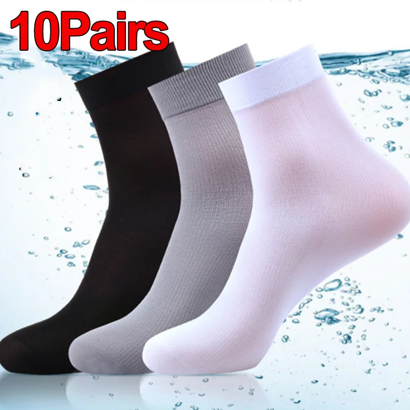 Silk Sock Bamboo - 10 Pairs Erkek Çorap Yaz Ultra-ince