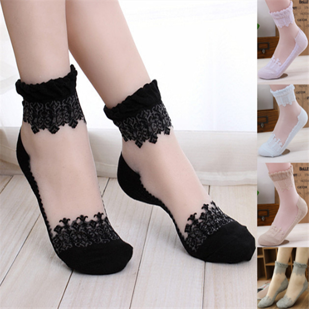 Invisibility Sock Loafer - Kadın Dantel kısa çorap ince çorap