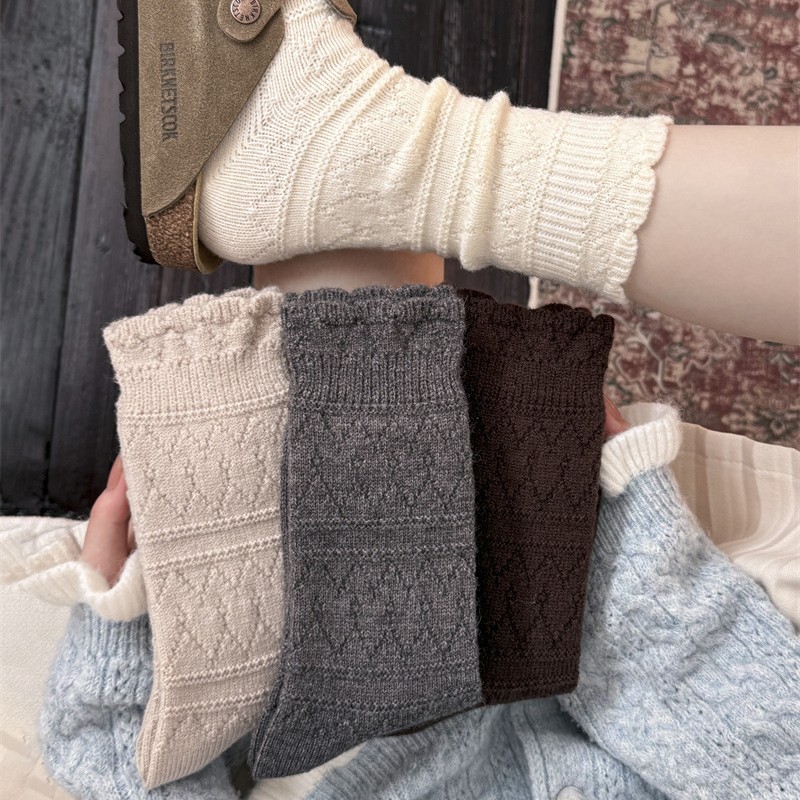 1 Çift Süt Beyazı Dantel Detay - Boot Sock Slouchy incelemesi ve fiyatı