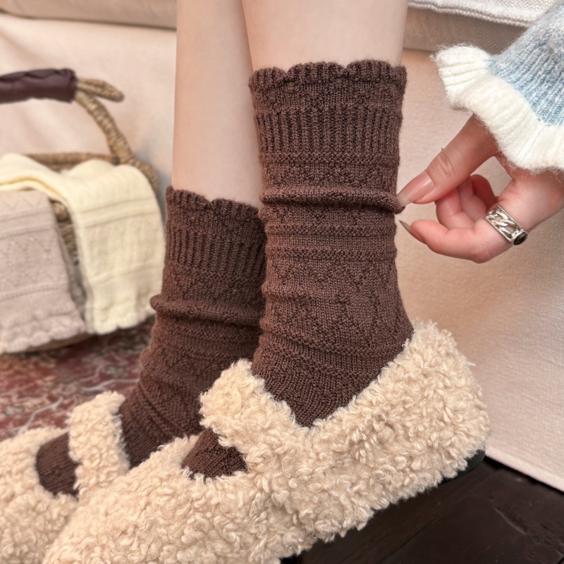 1 Çift Süt Beyazı Dantel Detay - Boot Sock Slouchy incelemesi ve fiyatı