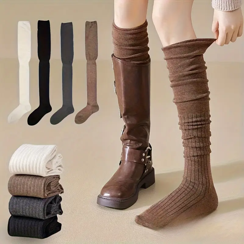 1-10 çift kadın diz üstü uyluk - Boot Sock Slouchy incelemesi ve fiyatı