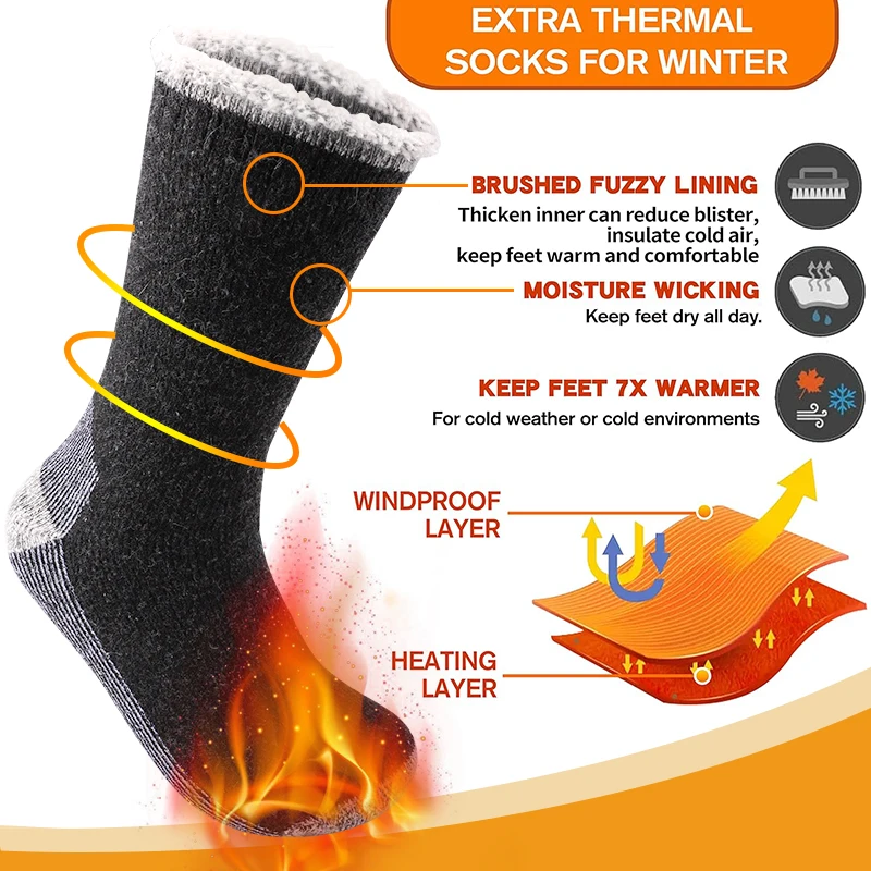 3 çift yüksek kaliteli kalınla - Thermal Sock Winter incelemesi ve fiyatı