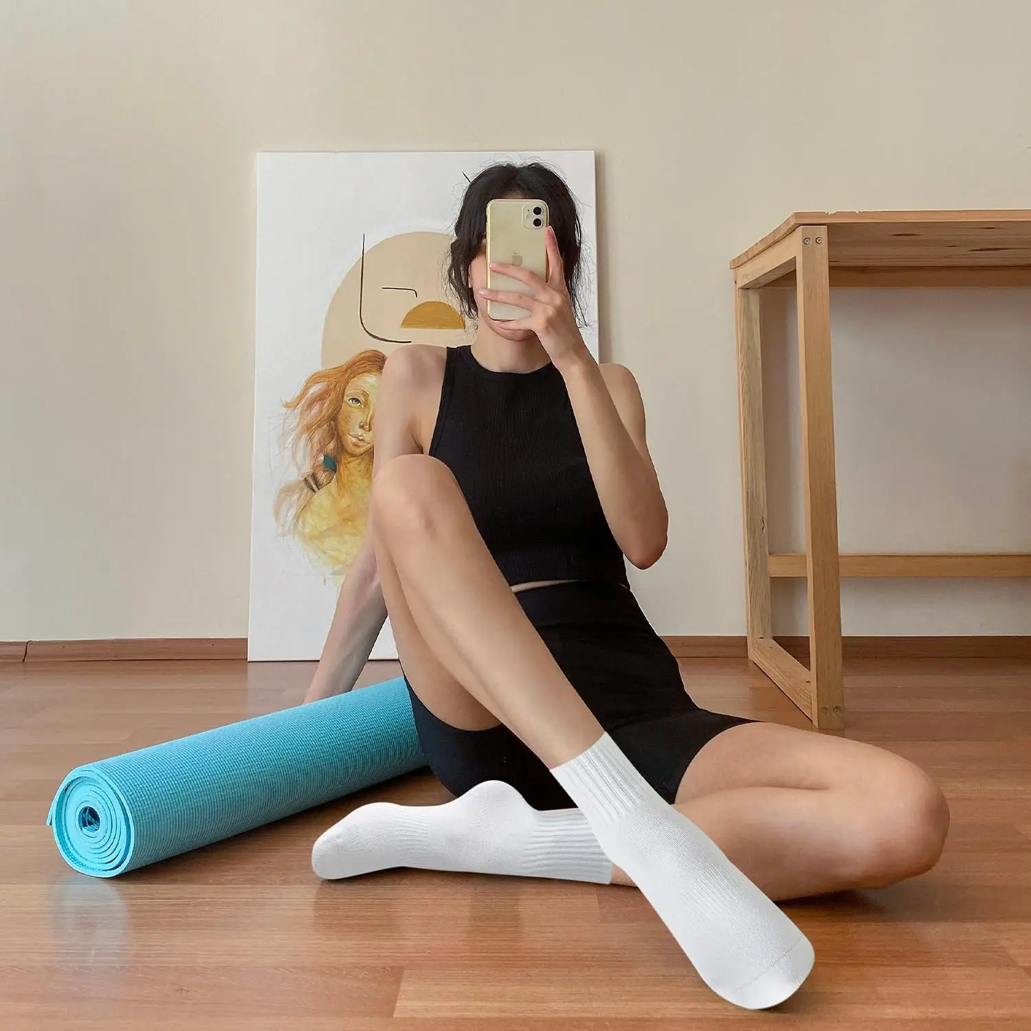 4 çift kadın yoga çorabı, düz  - Grip Sock Yoga incelemesi ve fiyatı