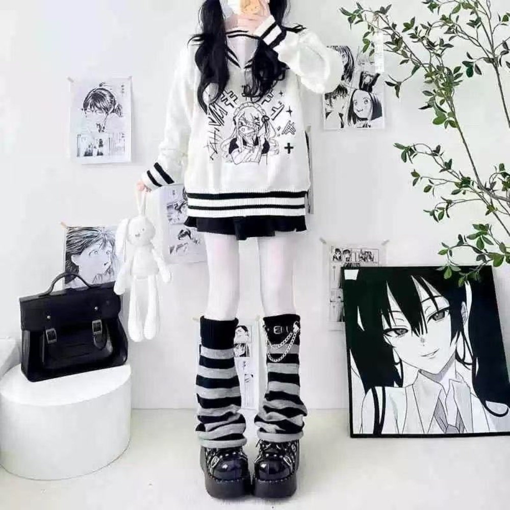 Japon Stili Harajuku Örgü Baca - Boot Sock Slouchy incelemesi ve fiyatı
