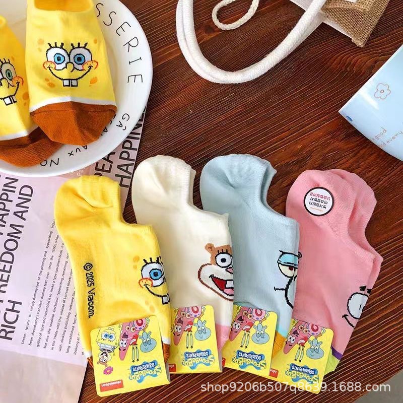 4 adet sıcak sevimli SpongeBob - Invisibility Sock Loafer incelemesi ve fiyatı