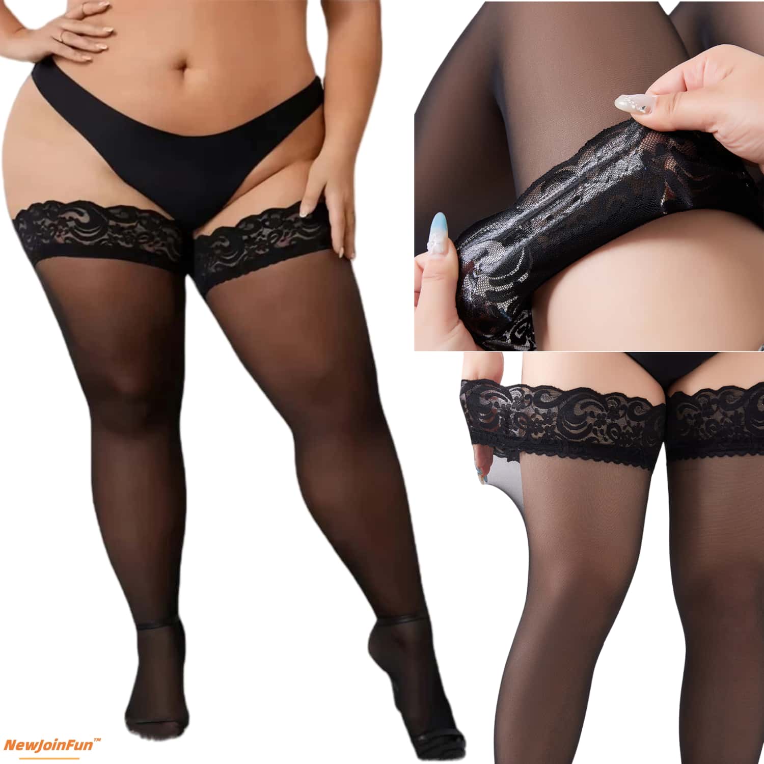 5 çift Büyük Beden Dantel Üstl - Thigh High Sock Stay Up incelemesi ve fiyatı