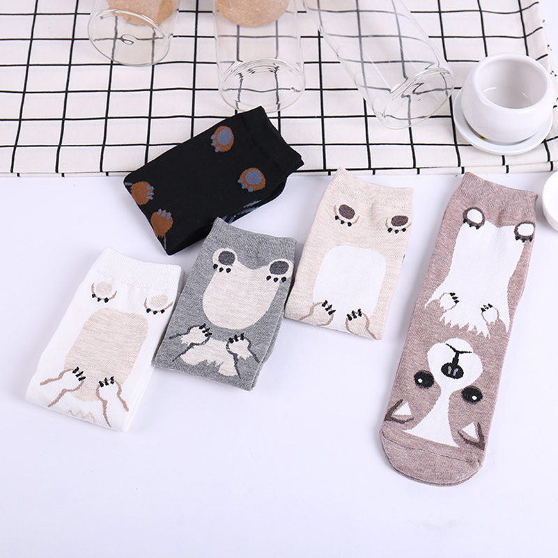 5 çift/paket komik karikatür k - Cotton Crew Sock Pack incelemesi ve fiyatı