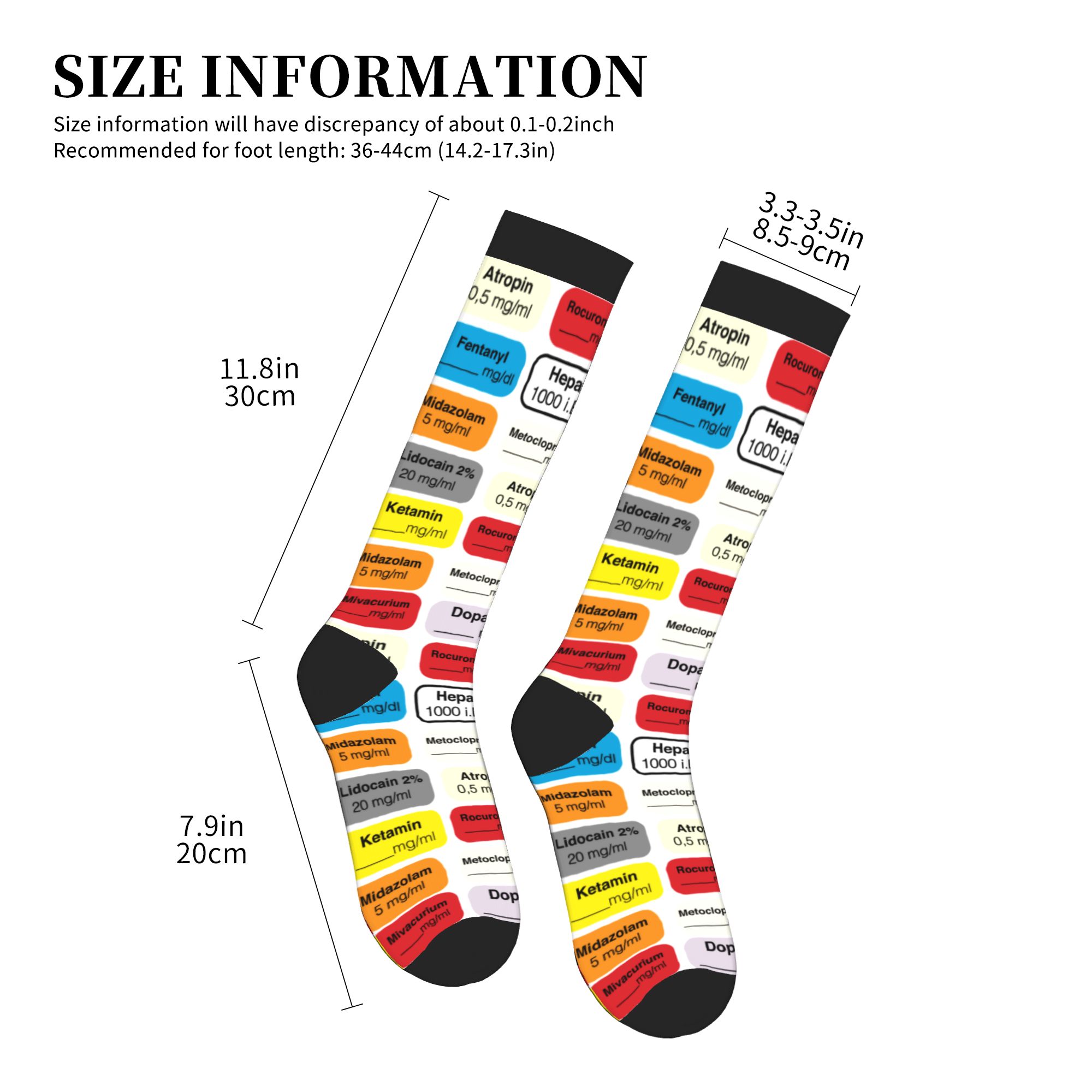 Anestezi İlaç Etiketleri Erkek - Compression Sock Medical incelemesi ve fiyatı