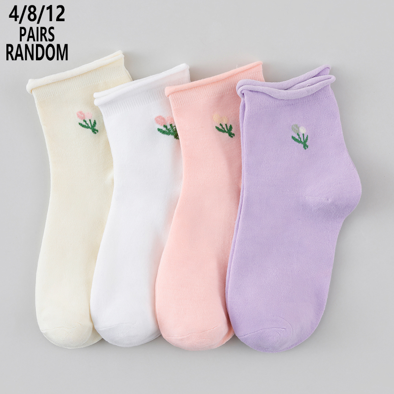 4/8/12 Paket Rastgele Kadın Çi - Cotton Crew Sock Pack incelemesi ve fiyatı