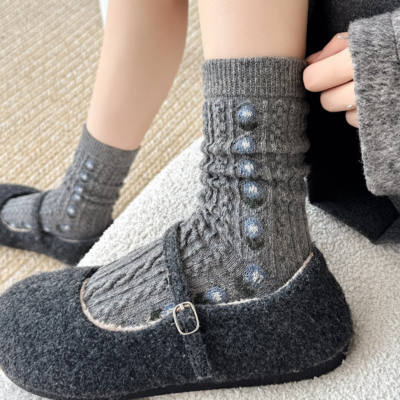 Kore Tatlı Çiçek Desenli Yün O - Boot Sock Slouchy incelemesi ve fiyatı