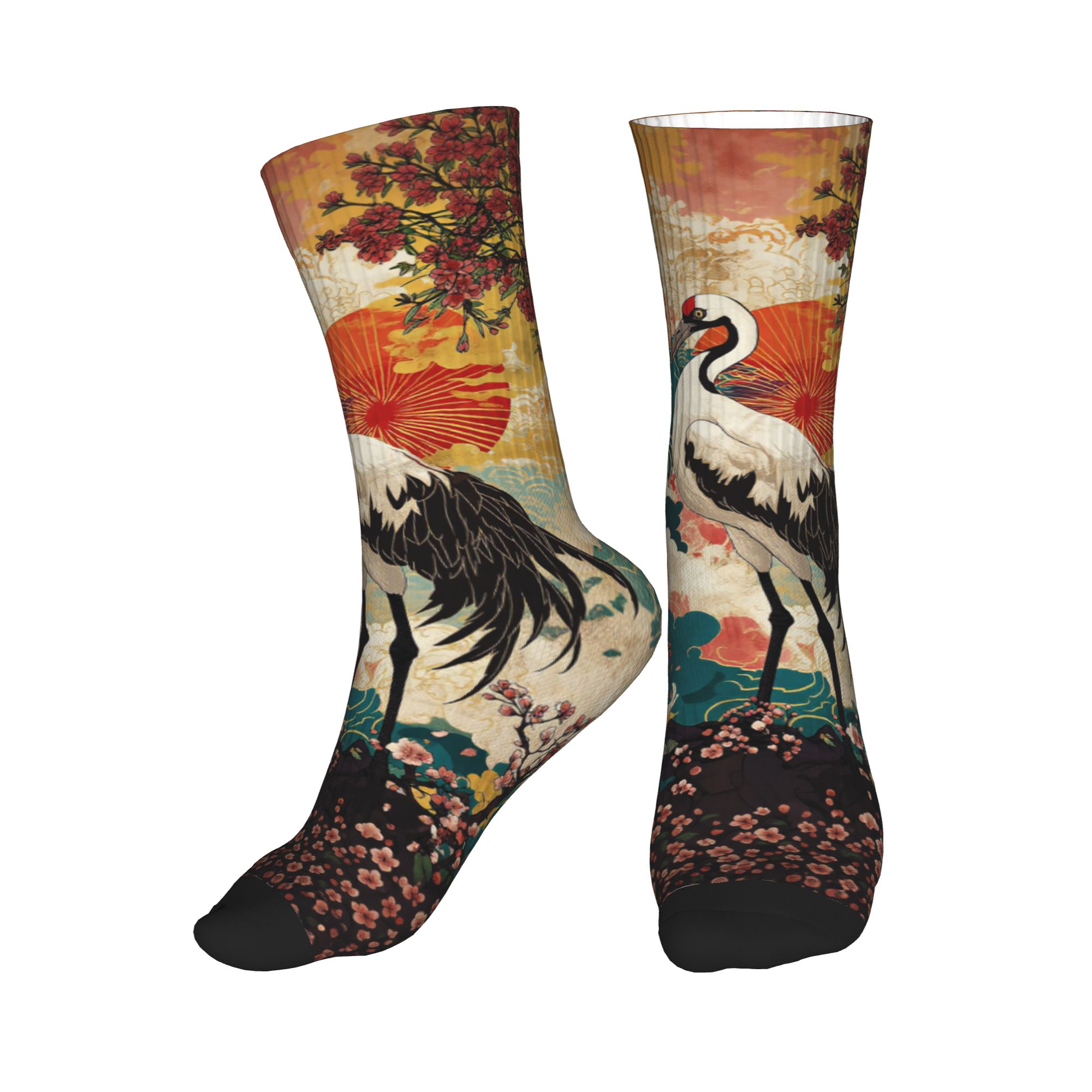 Moda erkek Ukiyo-e Çift Vinç K - Dress Sock Men incelemesi ve fiyatı
