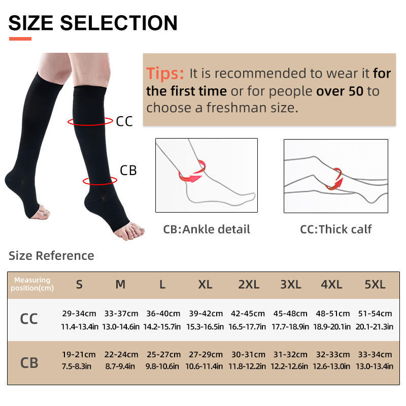 S-5XL 2 adet/çift tıbbi sıkışt - Compression Sleeve Calf incelemesi ve fiyatı